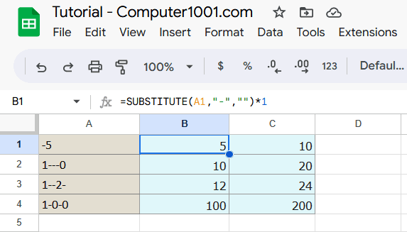 Rumus Google Sheet Menggabungkan Angka untuk Perhitungan
