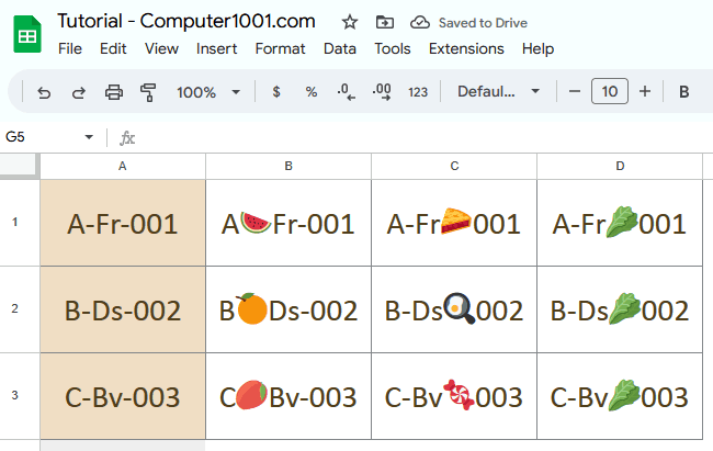 Rumus Google Sheets Merubah Karakter UNICHAR Rumus Google Sheets Merubah Karakter UNICHAR