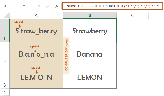 Rumus Menghapus 3 Karakter di Excel Sekaligus