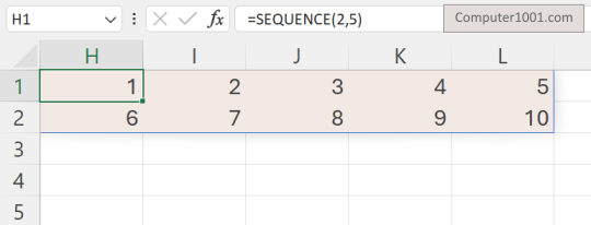 Cara Membuat SEQUENCE Angka dari Kiri ke Kanan (Horizontal)