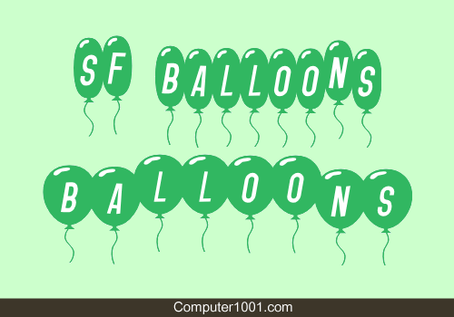 SF Balloons Font