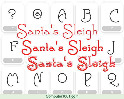 Font Santa's Sleigh Font Natal Santa's Sleigh