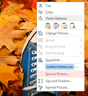 Pilih Save as Picture Pilih Save as Picture