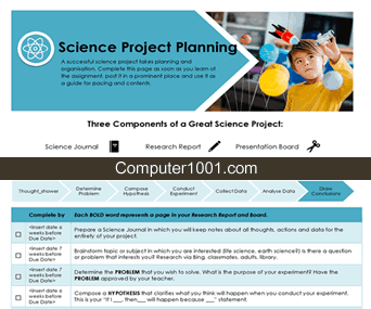 Science Project Planner Science Project Planner