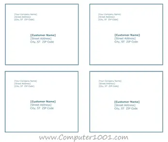 Shipping label microsoft word template