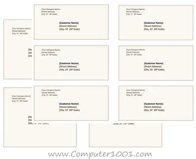 Shipping Labels (Sienna Design, 10 Per Page, Works With Avery 5163)