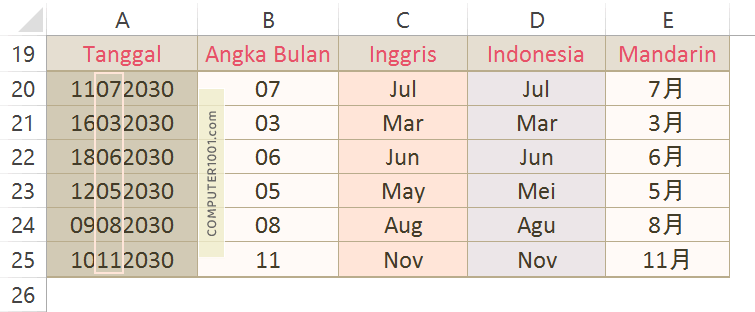 Rumus Membuat Singkatan 3 Huruf Nama Bulan Rumus Membuat Singkatan 3 Huruf Nama Bulan