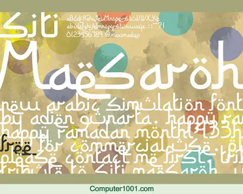 Siti Maesaroh Font Siti Maesaroh Font Arab Latin