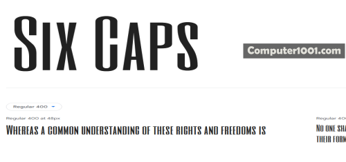 Six Caps Font Huruf Besar Six Caps