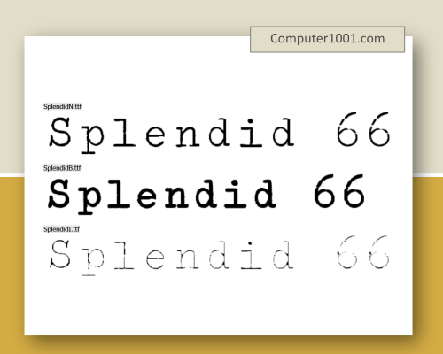 Splendid 66 Font Mesin Ketik Dafont