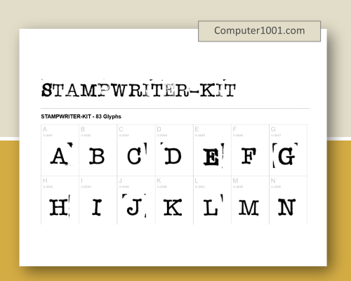Stampwriter-Kit Font Mesin Ketik Dafont