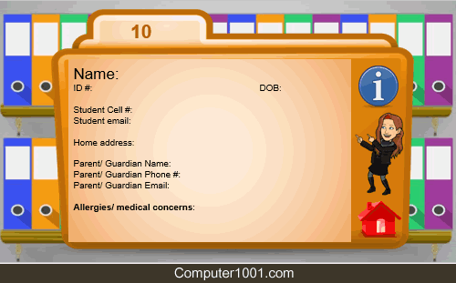 Student Information Binders