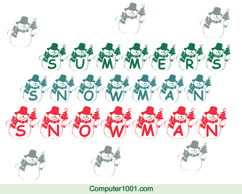 Font Summer's Snowman Font Summer's Snowman