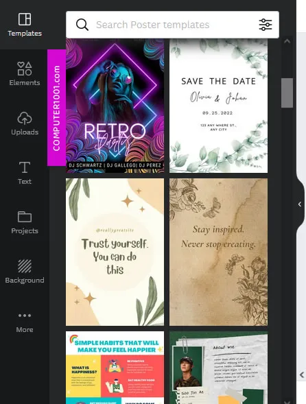 Tab Templates  Tab Templates Panel Editor Canva