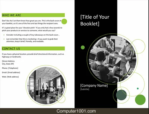 Tech Booklet Template Booklet Word Teknologi