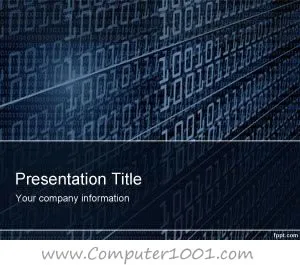 Technology Binary PowerPoint Template Technology Binary PowerPoint Template
