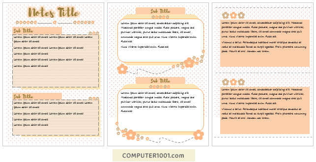 Coral Flowers - Catatan Aesthetic Notes Template Word Coral Flowers - Catatan Aesthetic Notes Template Word