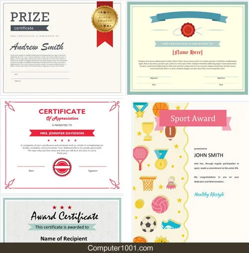 Template Sertifikat Word - Hloom