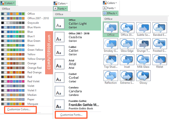 Tiga Elemen Theme (Colors, Fonts, & Effects) Tiga Elemen Theme (Colors, Fonts, & Effects)
