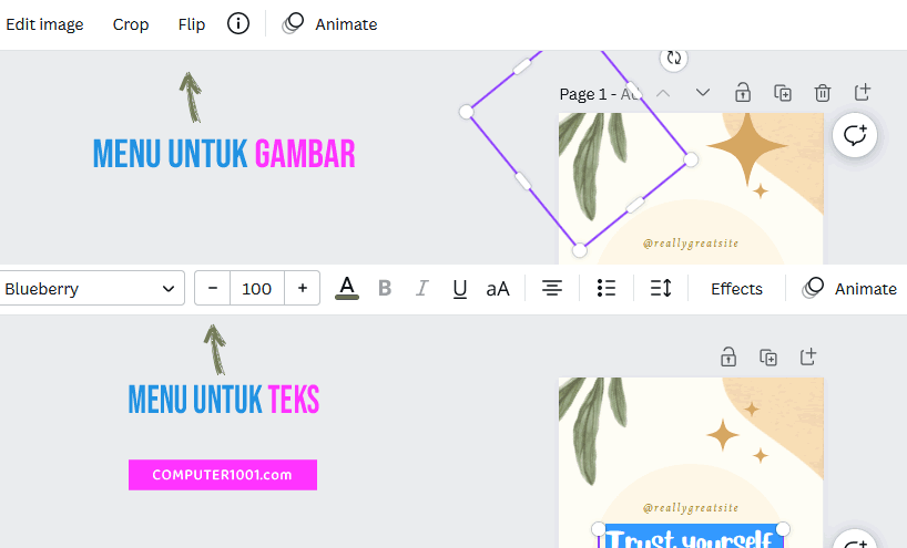 Toolbar Menu Gambar Teks Canva Toolbar Menu Gambar Teks Canva