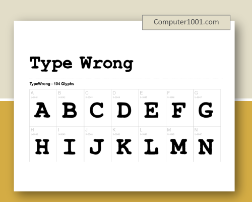 Type Wrong Font Mesin Ketik Dafont