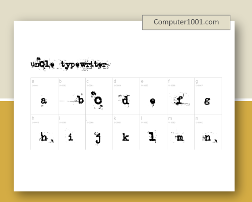 Uncle Typewriter Font Mesin Ketik Dafont