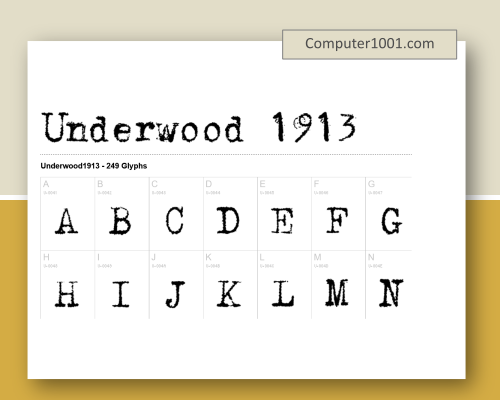 Underwood 1913 Font Mesin Ketik Dafont