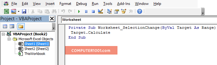 VBA Mewarnai Sel Aktif di Excel VBA Mewarnai Sel Aktif di Excel