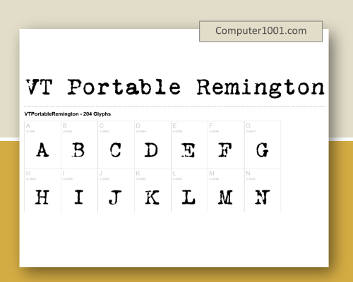VT Portable Remington Font Mesin Ketik Dafont