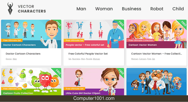 Vector Characters Website Gratis