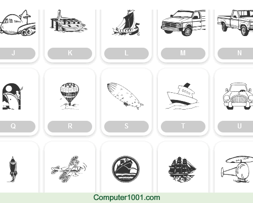 Vehicular Font Gambar Transportasi