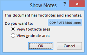 View Footnote Endnote area View Footnote Endnote area