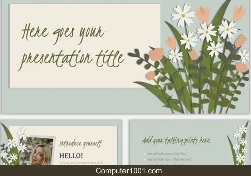 Free Spring Template for Google Slides or PowerPoint Presentations