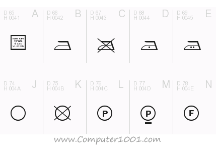 Wash Care Symbols Classic M54