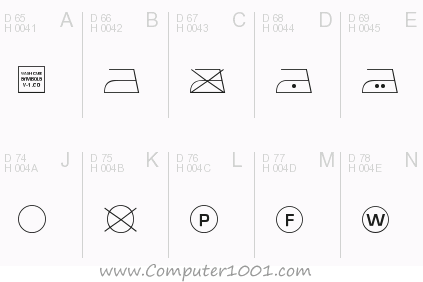 Wash Care Symbols M54