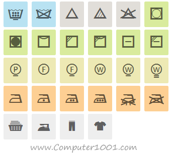 Washicons – Common Care Symbols