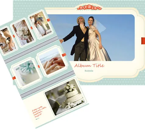 Wedding Photo Album (Blue, Hearts Pattern Design) Wedding Photo Album (Blue, Hearts Pattern Design)