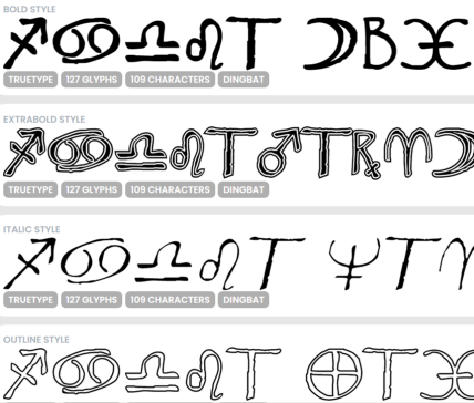 Font Gambar Astrologi Widget