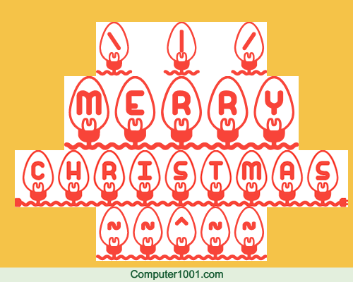 Font Xmas Lights Font Xmas Lights