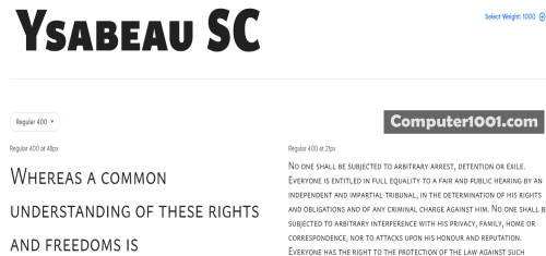 Ysabeau SC Download Font Huruf Besar Ysabeau SC