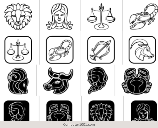 Zodiac Signs Font