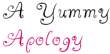 A Yummy Apology - Font