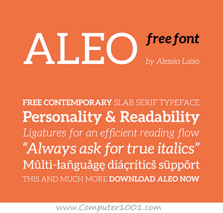 Aleo Download font keren Aleo