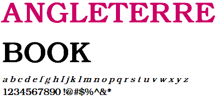 Angleterre Book - Font Angleterre Book - Font