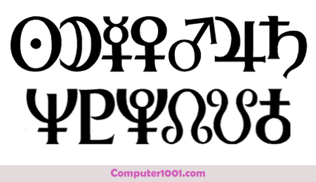 Astro Gadget Font Gambar Planet Zodiak