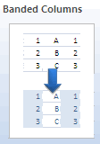 Banded Columns - Table Style Options