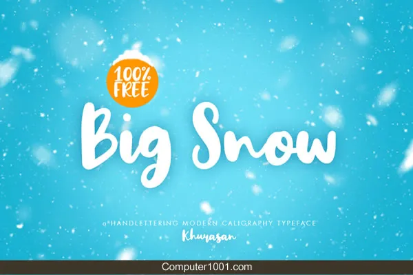Font Tulisan Tangan Big Snow
