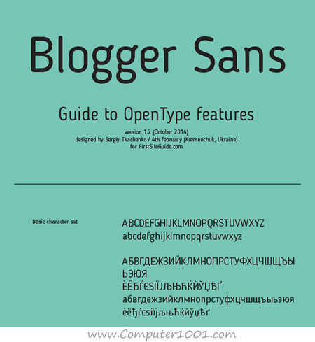 Blogger Sans Download font keren Blogger Sans