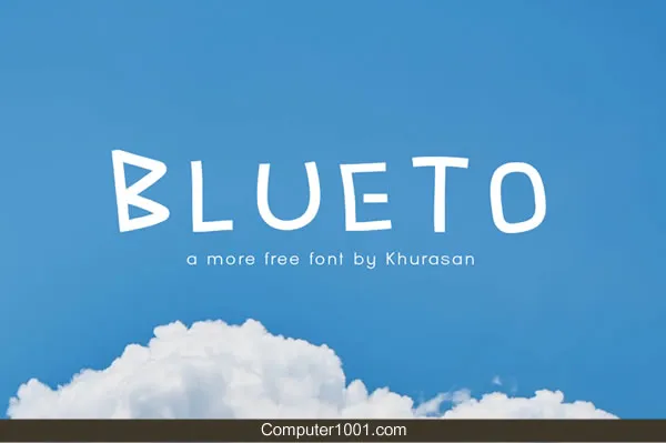 Font Tulisan Tangan Blueto