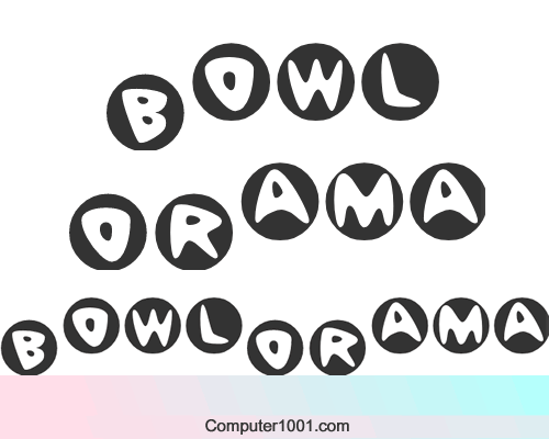 Font Huruf Bulat Kapital Bowl O Rama